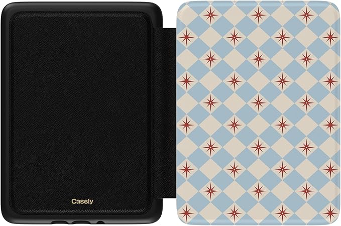 Casely Kindle Case | Chelsea Checker | Starlight Tiles | Compatible with 7” Kindle Paperwhite & 7” Kindle Colorsoft