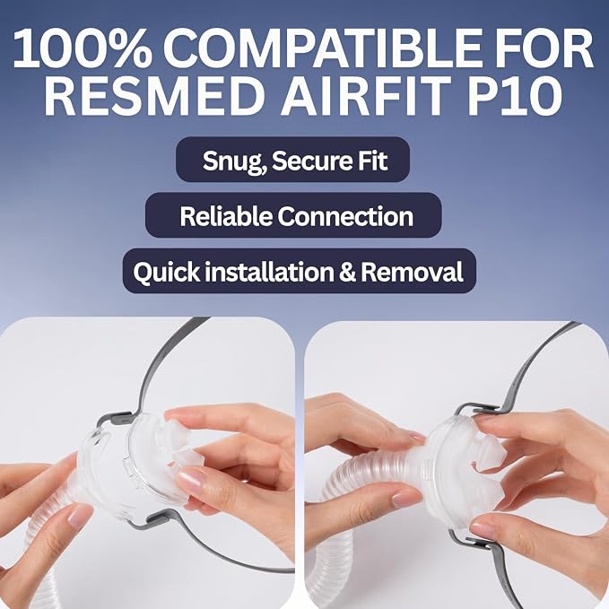 AirFit P10 Nasal Pillow Cushion - Compatible with Resmed P10 Mask - Value Pack - Leak-Free Seal & Lightweight Comfort Replacement Supplies for Uninterrupted Sleep - Large 6 Pack
