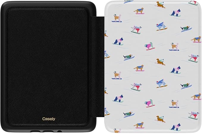 Casely Kindle Case | Powder Pups | Dog Sled | Compatible with 7” Kindle Colorsoft and 7” Kindle Paperwhite (12th Gen)