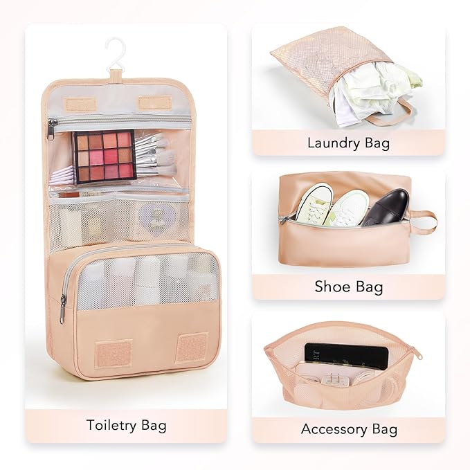 10 Set Compression Packing Cubes for Travel Essentials,Compressible Expandable Packing Cubes for Suitcase,OlarHike Luggage Garment Bags for Travel,Handy Helper for Organizing Clothes(Gold)
