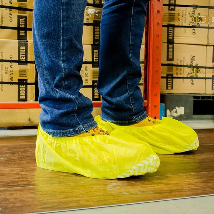 ShuBee Original Disposable, Extra-Large Boot and Shoe Covers, Thicker & Stronger, Durable Protection for Floors - 50 Pairs