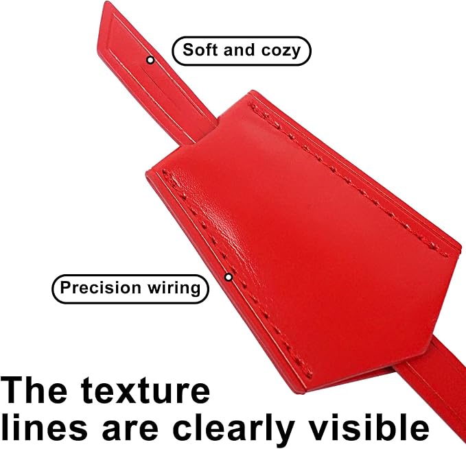 Genuine Leather Bag Decorative Hang Tag for Speedy 25 30 35,Luggage Tag, Suitcase Tag(TAG-RED)