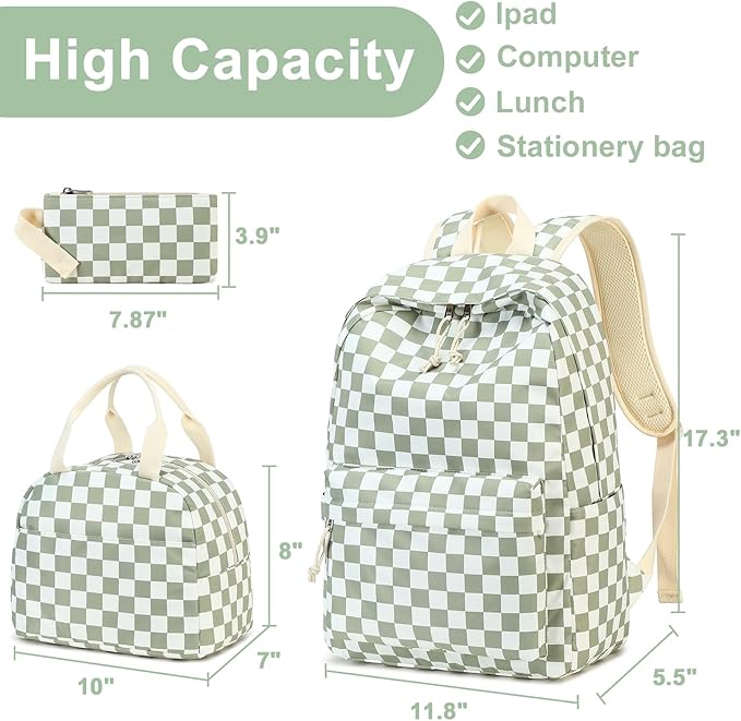 LEDAOU Backpack for Girls School Bag Kids Bookbag Teen Backpack Set Daypack with Lunch Bag and Pencil Case | Kids, Bookbag, Daypack, with Lunch Bag, and Pencil Case