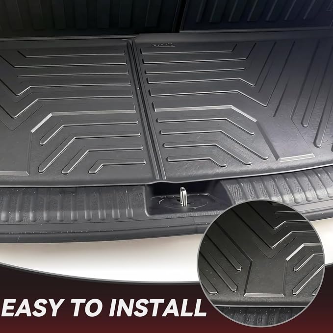 YITAMOTOR Floor Mats for Kia Telluride 2025-2020 7/8 Seater, All Weather TPE Rubber Mat, Custom Fit Kia Telluride Accessories Floor Liners Full Set, 1st & 2nd & 3rd Row & Backrest Mat & Cargo Liner