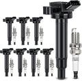 UF230 Ignition Coil & 4504 Double Iridium Spark Plug for Toyota Tundra Sequoia LandCruiser 4Runner/Lexus GS430 GX470 LS430 LX470 LX570 SC430 V8 Replaces#C1173 UF493 5C1196 90919-02230 90919-02259