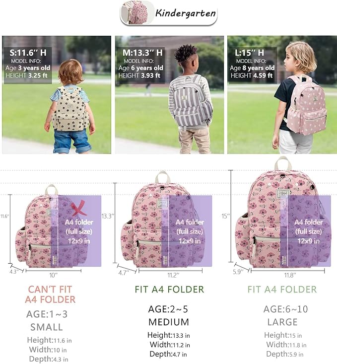 atgark Corduroy Toddler Backpack for Girls 2-5: Preschool Backpack for Girls