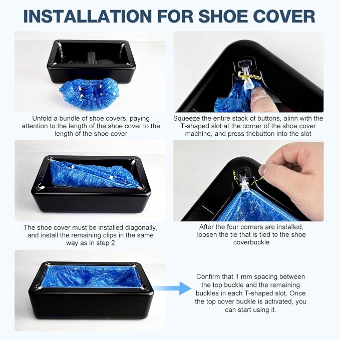Shoe Cover Dispenser Containing 200pcs Shoe Covers Disposable Non Slip High Quality Automatic Shoe Cover Machine with Disposable Shoe Covers for Indoors for Most Occasion and Shoes Size