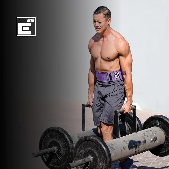 Element 26 Self-Locking Weight Lifting Belt - 4-Inch Nylon Support for Men and Women - Squat and Deadlift - Gym Training