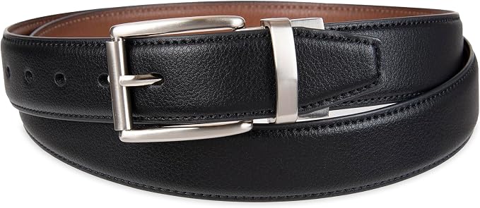 DOCKERS Men's Two-in-one Reversible Rotative Buckle Everyday Casual Dress Belt (Regular and Big & Tall Sizing)