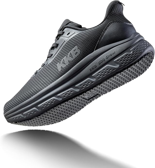 Men's Non Slip Work Shoes Waterproof Easy Slip Sneakers for Kitchen Restaurant Chefs Nurses with Arch Fit Support Orthopedic