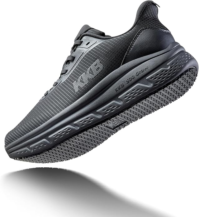 Men's Non Slip Work Shoes Waterproof Easy Slip Sneakers for Kitchen Restaurant Chefs Nurses with Arch Fit Support Orthopedic