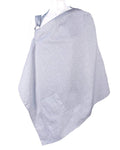 Nursing Cover Apron for Breastfeeding Privacy Soft with Rigid Neckline Adjustable Strap Cotton with Travel Bag in Grey Swirls