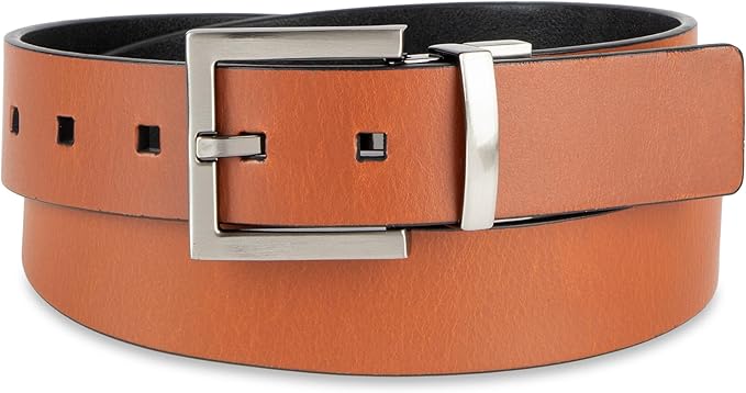 Calvin Klein Men’s Reversible Leather Belt - 2‑in‑1 Versatile Modern Style