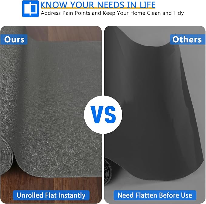 WochiTV Shelf Liner for Cabinets, Drawer Non Adhesive Non Slip Foam Mat for Kitchen, Pantry, Bathroom, Cupboard, Garage, Closet, Shelves, Drawer, Tool Box, Gray 11.8 x 354 inches