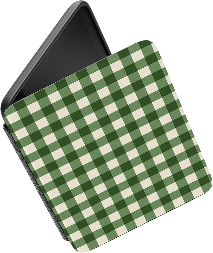 Casely 6" Kindle Case | Checked Twice | Green Plaid | Compatible with 6-inch Amazon Kindle 2024/2022 (11th Generation)