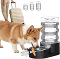 RIZZARI Dog Water Dispenser: 7L Black Stainless Steel Gravity Waterer - Helps Prevent Urinary Stones - Leak-Proof & Stable-Small to Medium Dogs & Cats- Daily Use-Long Hours Away & Home | Built-In Filtration,Clear Water Reservoir,Spill-Resistant Design,...