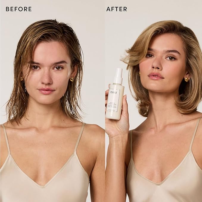 OUAI Leave In Conditioner & Heat Protectant for Hair - Prep Hair for Styling or Use as Detangling Spray to Fight Frizz & Flyaways - No Parabens, Sulfates or Phthalates (1.5 oz)