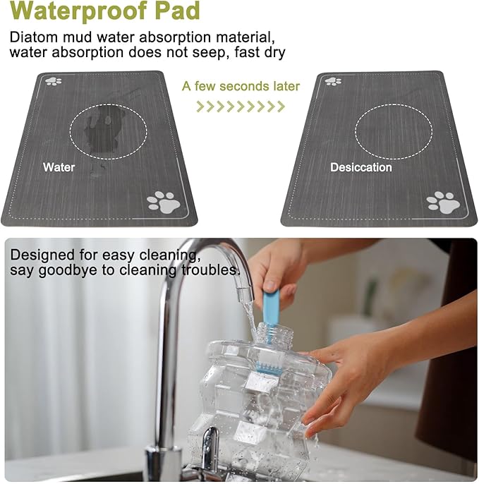 RIZZARI 8L Gravity Pet Water Dispenser with Raised Stand & Filter | Raised Stand Helps Reduce Neck Strain,Home Ready Design,Stainless Steel Bowl,Made for Large Dogs & Multi-Pet Homes