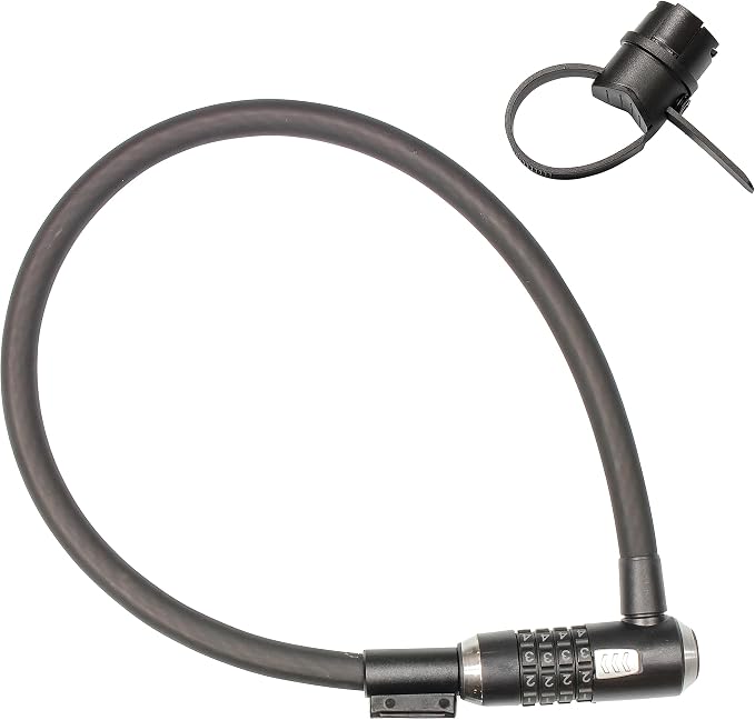 Kryptonite KryptoFlex Bike Lock Cable, 2FT/6FT Long 15mm Thick Heavy Duty Braided Steel Cable Anti-Theft Security Lock for Outdoor Equipment, Combination/Key Bike Lock
