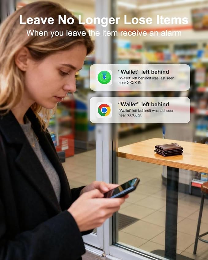(2 Pack) 2026 Wallet Tracker Card (iOS and Android) Slim Tracking Card, 6-12 Years Battery Bluetooth Smart Card, Work with Apple Find My & Google Find Hub, GPS Locator for Passports, Keys, Backpack