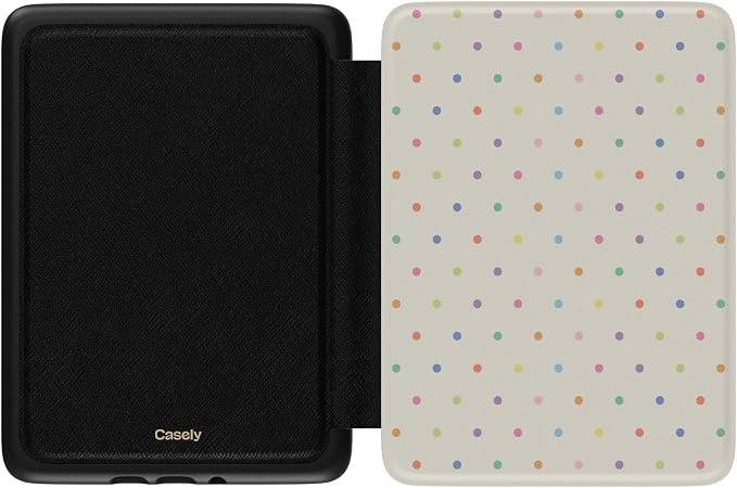 Casely Kindle Case | On the Dot | Rainbow Polka Dot | Compatible with 7” Kindle Colorsoft and 7” Kindle Paperwhite (12th Gen 2024 Models)