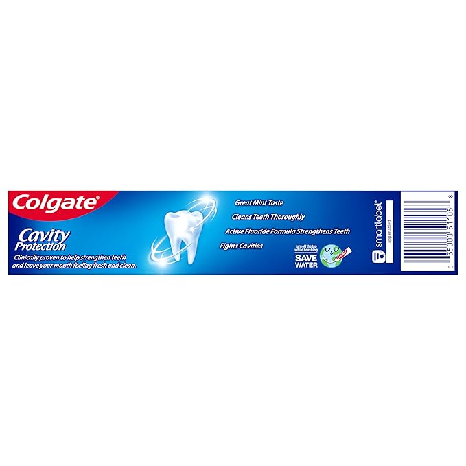 Colgate Cavity Protection Travel Toothpaste with Fluoride, ADA Accepted, TSA Approved Size - 2.5 Ounce (6 Pack)