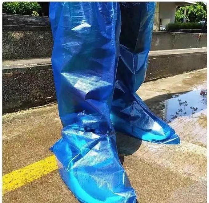 Fancystyle Pack of 400 Disposable Thicker Boot and Shoe Covers 19 inch Tall Extra Large Resistant Water/Skid Resistant Clear (400)