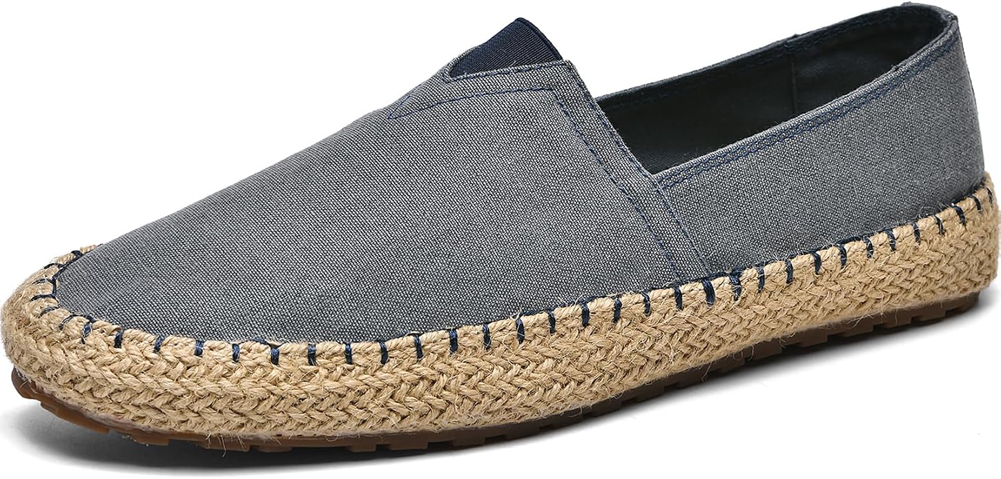 CASMAG Men's Fashion Casual Canvas Espadrille Slip-on Shoes Loafers