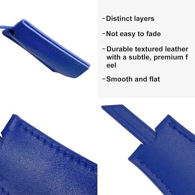 jiesinlov Microfibre Leather Tags for Speedy 25 30 35 Handbag,Luggage or Suitcase Tag (Blue Tag)