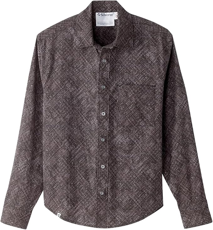 Silverts Men’s Adaptive Clothing Magnetic Button Dress Shirt, Assisted Dressing Top for Elderly, Nursing Home & Rehab Wear