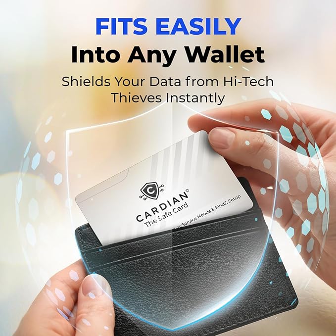 Cardian RFID Blocking Cards Set 3 – Credit Card Protector for Wallets, Passport Shield & NFC Blocking Device | Anti-Skimming Protection for Debit, ID & EMF Cards | Travel Accessories for Men and Women