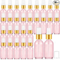 Roshtia 30 Pcs Glass Spray Bottle Clear Empty Bottles Small Refillable Reusable Perfume Bottle with Fine Mist Sprayer Pump for Face Body Travel(1 oz,Clear Pink)