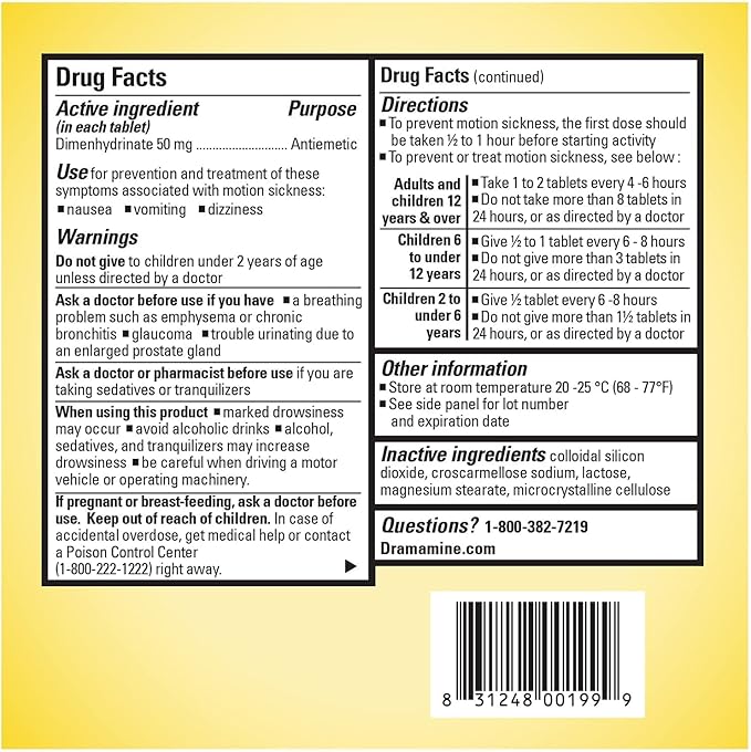 Dramamine 50mg Tablets-36 ct by Dramamine