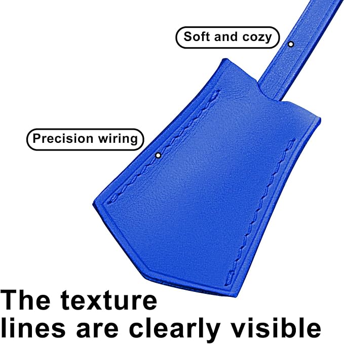 Microfibre Leather Tag for Luggage Bag or Suitcase, Decorative Hang Tag for Speedy 25 30 35 Handbag(Blue Tag)