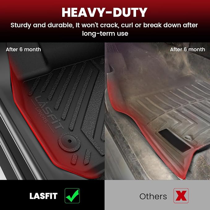 LASFIT Floor Mats & Cargo Mat for Hyundai Elantra Manual 2021-2026(Only Fit Gas) / Elantra N Manual 2022-2026,All Weather TPE Custom Fit Floor Liners Car Mats & Trunk Mats Accessories, Black