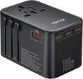 Universal Travel Adapter, VINTAR 100W GaN International Power Adapter with 3 USB-C PD Fast Charging and 1 USB-A QC, All-in-one Outlet Converter Charger for Europe UK USA AUS(Type C/G/A/I)