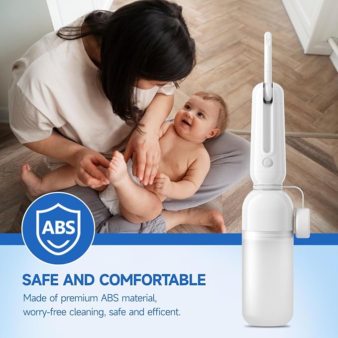 Morfone Portable Bidet for Travel, High Pressure Electric Handheld Sprayer 350ML with Dual Spray Modes, USB-C Rechargeable Waterproof Travel Bidet for Women, Men, Postpartum, Personal Hygiene(White)