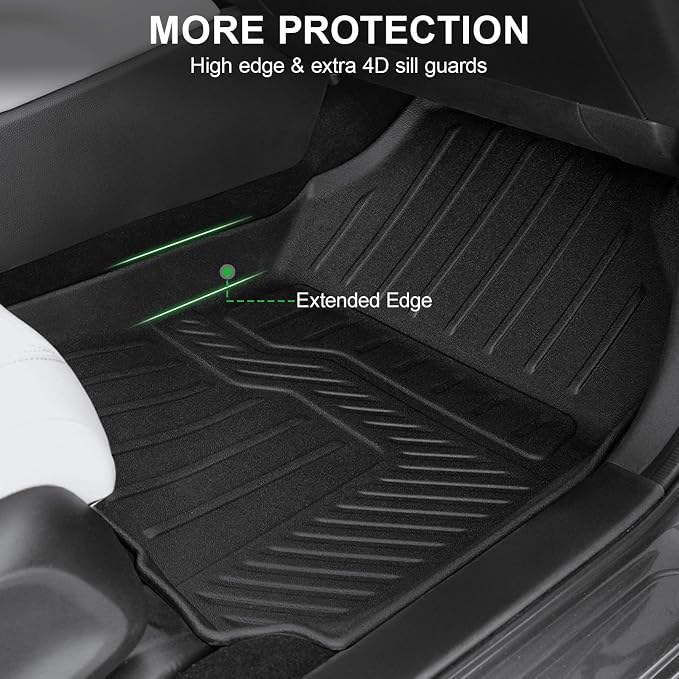 Floor Mats for 2023-2025 2026 Honda HR-V (Include Hybrid), TPE All Weather Durable Floor Liners Door Sill Guards for Honda HRV Accessories