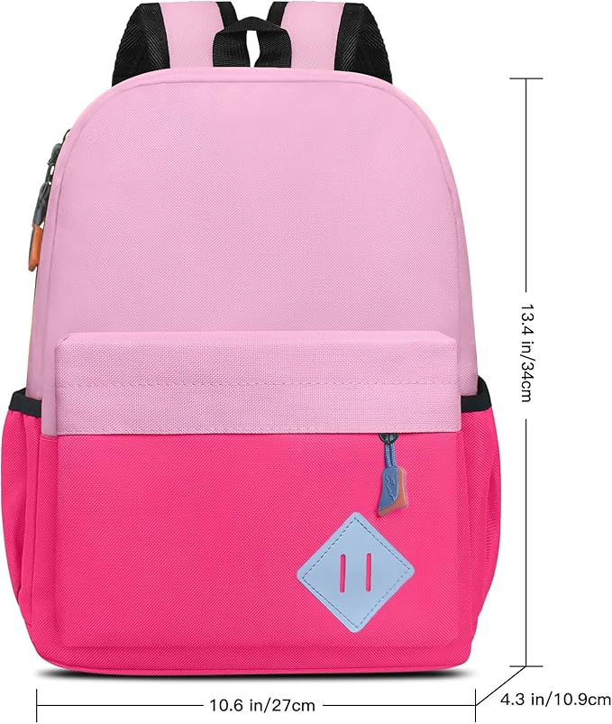 AZKAQA Little Kids Backpack for Girls Boys - Toddler Preschool Backpack School Bag Cute Kindergarten Backpack for Aged 3-6, Pink Rose