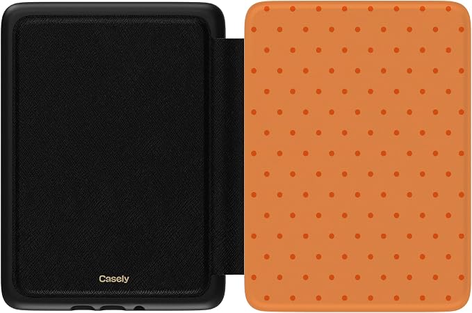 Casely Kindle Case | On the Dot | Orange Polka Dot | Compatible with 7” Kindle Colorsoft and 7” Kindle Paperwhite (12th Gen 2024 Models)