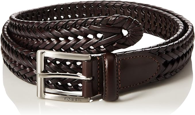 Fossil Brown Leather Belt for Men
