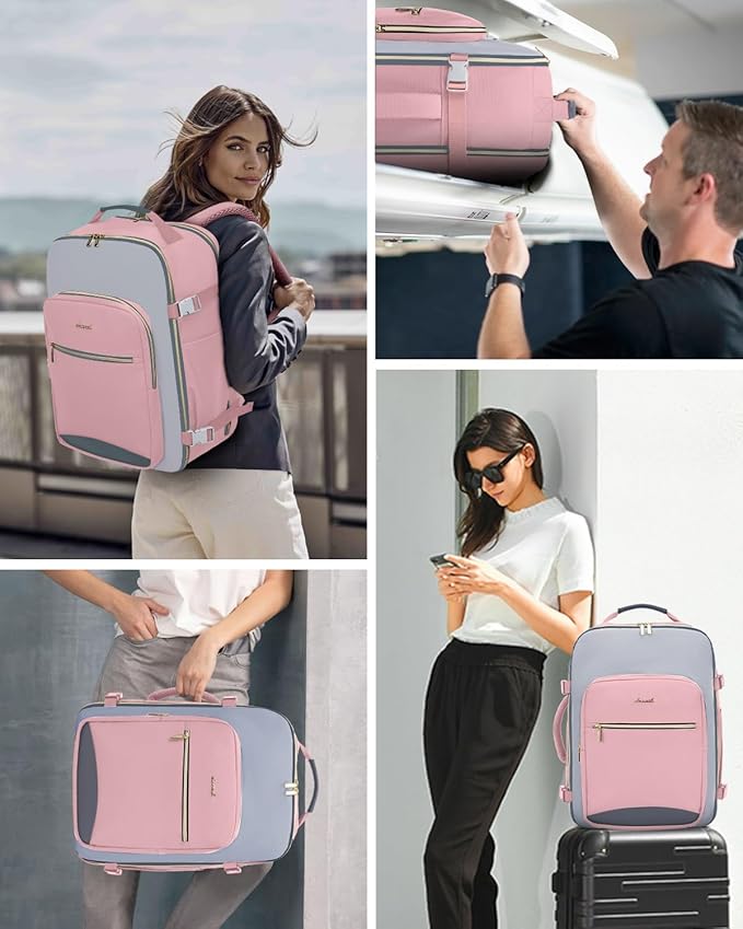 LOVEVOOK 50L Travel Backpack for Women & Men, Airline Approved Carry On Luggage with 3 Packing Cubes, TSA Overnight Bags, Waterproof Personal Item Bag, Weekender Essentials Backpacks fits 17" Laptop