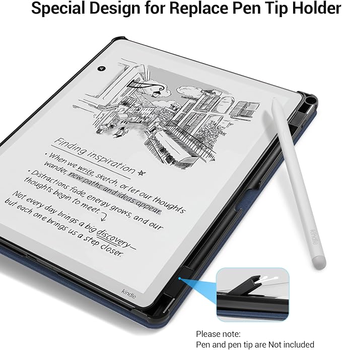 CoBak Case for 11" Kindle Scribe 3rd Generation 2025, Kindle Scribe Colorsoft - All New PU Leather Cover with Auto Sleep Wake, Pen Holder for Scribe 11" 2025 Released