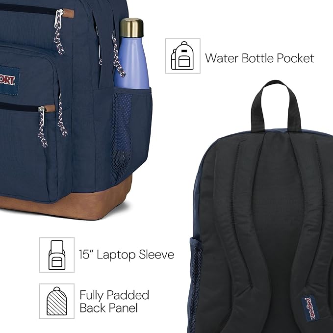 JanSport Cool Backpack with 15-inch Laptop Sleeve, Large Computer Bag Rucksack with 2 Compartments, Ergonomic Straps, Faded Sage