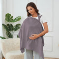 Nursing Cover for Baby Breastfeeding with Rigid Hoop, Breathable Soft 100% Muslin Cotton, Baby Breast Feeding & Pumping Apron (Purple)