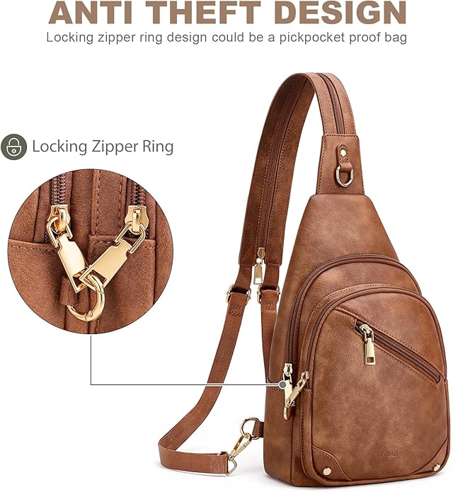 SYTRAH Anti Theft Sling Bag for Women, RFID Crossbody Purses Convertible Sling Backpack, Cross Body Purse Chest Bag