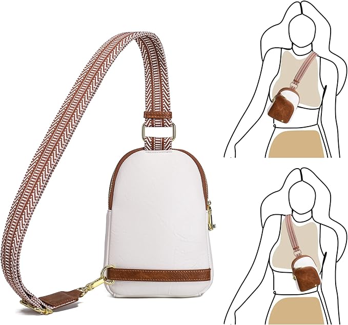 INICAT RFID Blocking Sling Bag, Anti Theft Crossbody Bag for Women Compact Travel Purses Vegan Leather