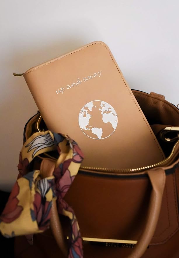 Phone Charging Passport Holder - Travel Wallet with Removable Power Bank holds money, cards, phone, travel docs- RFID Blocking - Compatible with All Phones - Travel Accessories