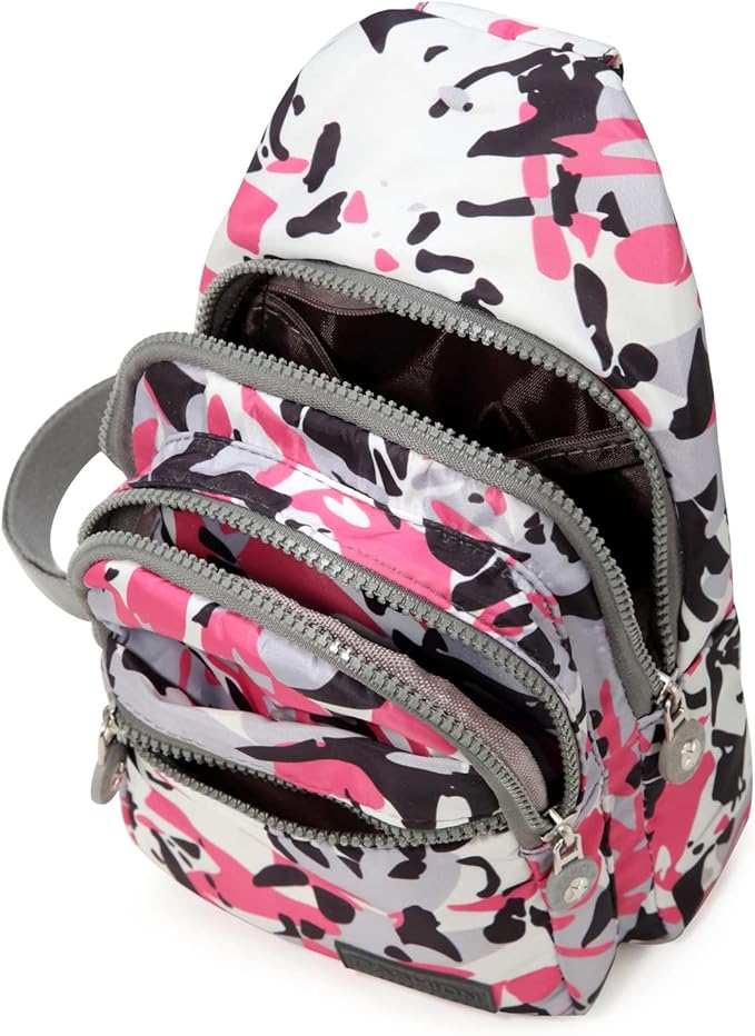 EVANCARY Small Sling Bag for Women Men, Sling Backpack Chest Daypack Crossbody Bag for Travel Outdoor Hiking