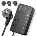 1600W 220V to 110V Voltage Converter, Pure Sine Wave, No Limitations - Power Any American Appliance Overseas, Voltage Converter US to Europe International Travel with Universal Power Plug Adapter